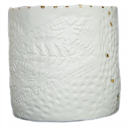 Pot "pluie d'or" vase porcelaine blanche - petit S - Myriam Aït Amar - Photo ©GARANCE CASSIEN
