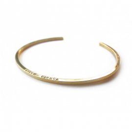 Vermeil square open bangle - Lucy Luce - Photo © Lucy Luce