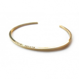 Gold square open bangle - Lucy Luce - Photo © Lucy Luce