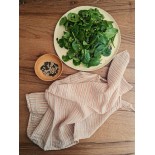 Washed linen tea towel - Pumpkin Stripes - Linge Particulier - Photo ©GARANCE CASSIEN